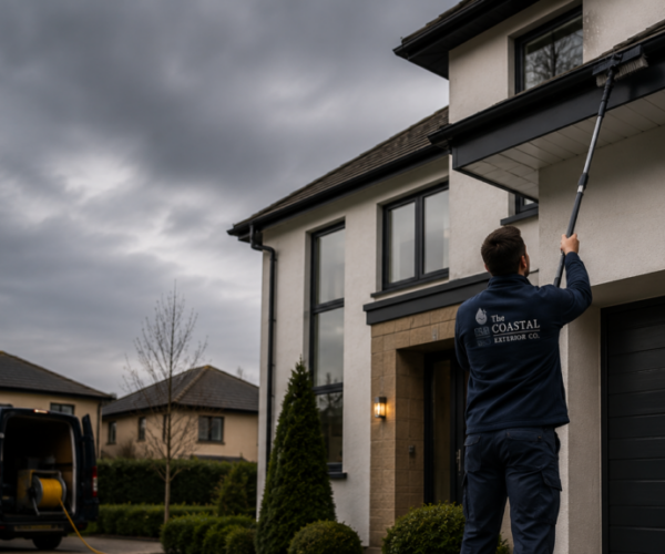 Professional soffit and fascia cleaning across Berkshire. Removing dirt, algae and weather staining.
