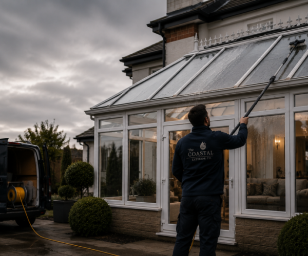 Professional conservatory cleaning across Berkshire. Glass, frames and roof panels cleaned.